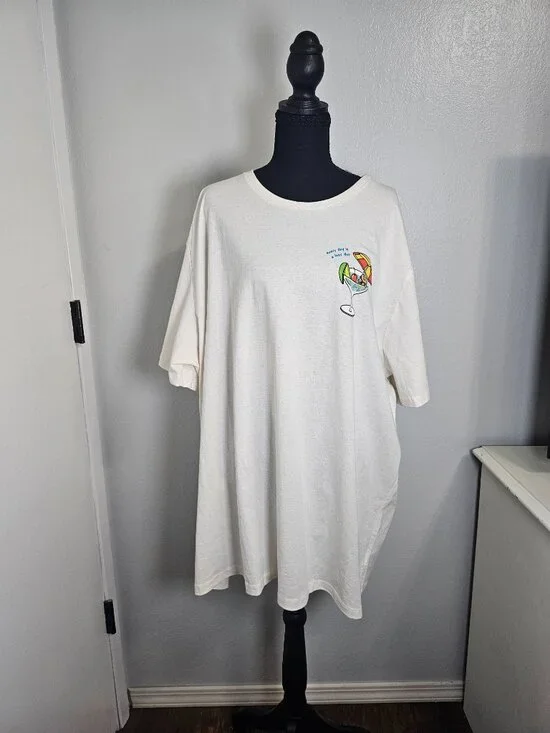 NWT Old Navy Gudetama Lazy Egg Graphic Tee Men's Light Cream Beach Sanrio 3XL - Picture 2 of 7